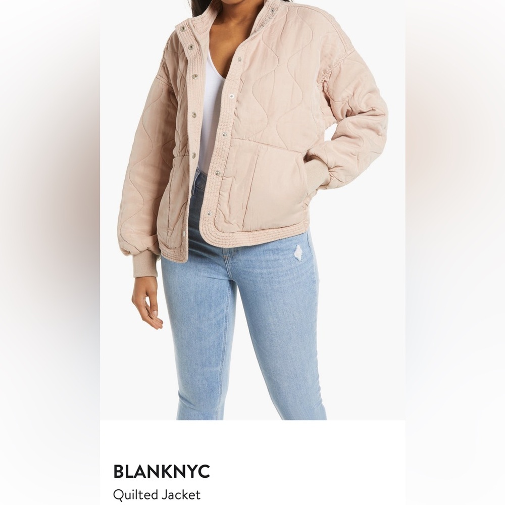 Blank NYC Quilted Beige Jacket